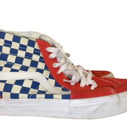 Vans Mens US SK8 HI BMX Checkerboard True Blue RED Size Men’s 6 Women’s 7.5