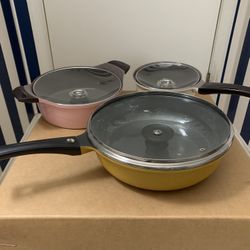 Cooking Pots (3 pieces) made In Korea 