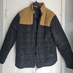 Men's Jacket XL Black Chamarra Puffer Bomber 
