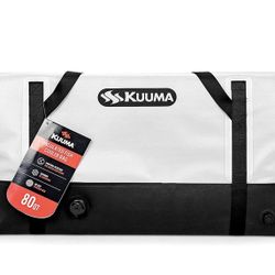 Kuuma Heavy Duty 80 Quart Insulated  Soft Cooler  Bag with Drain Plug - Keeps Your Fish Cool and Fresh (50180), White/Black 