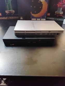 SONY PLAYSTATION 2 CONSOLES (SILVER & BLACK SLIM VERSIONS) $30 EACH