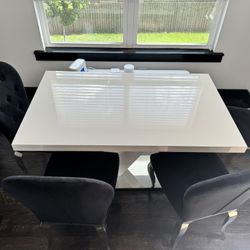 Modern Table, Bench And 4 Chairs! Need To Sell By 6/17.
