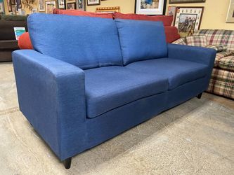 Modern Dark Blue Loveseat