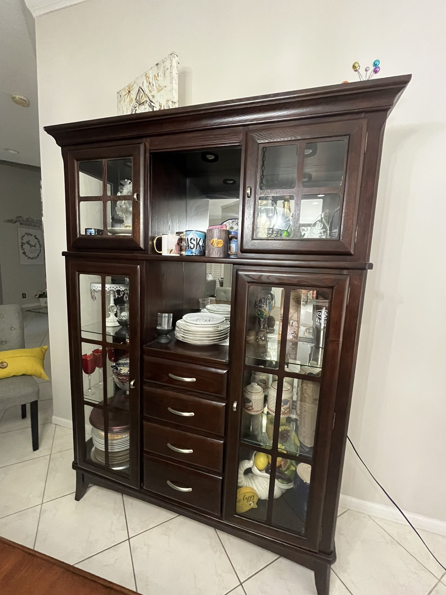 CHINA CABINET OR CHINA CUPBOARD
