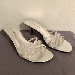 Rampage silver heels