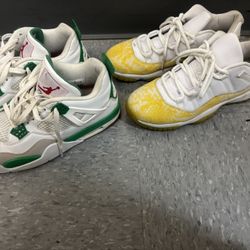 pine green 4s , snake 11s