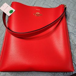 Coach Purse Red With Green Wallet