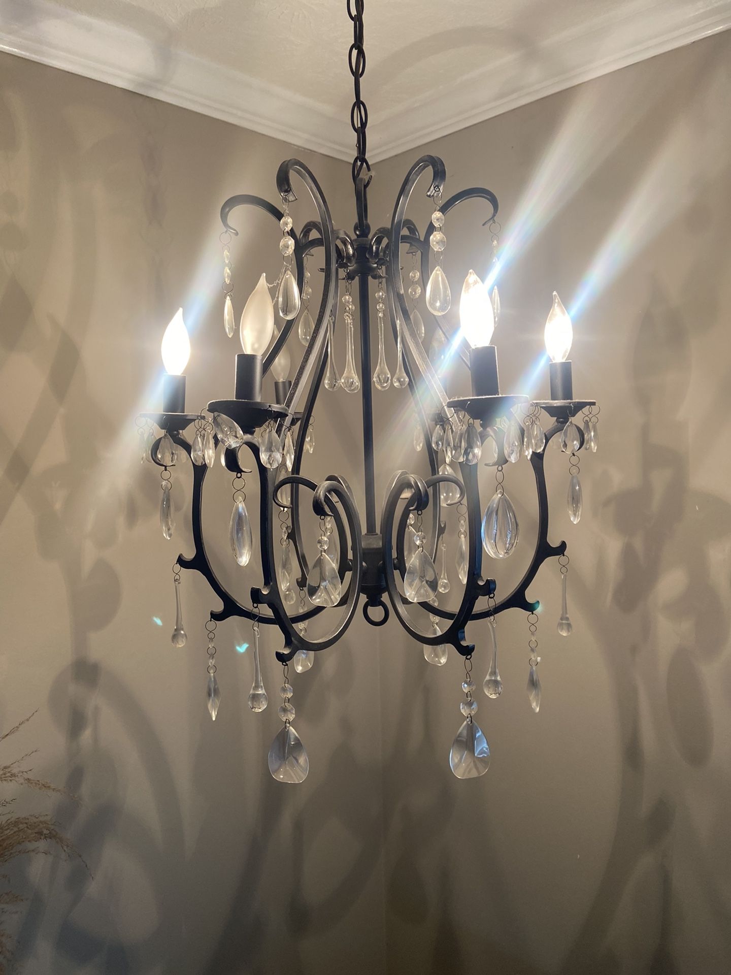 Black Iron Chandelier 