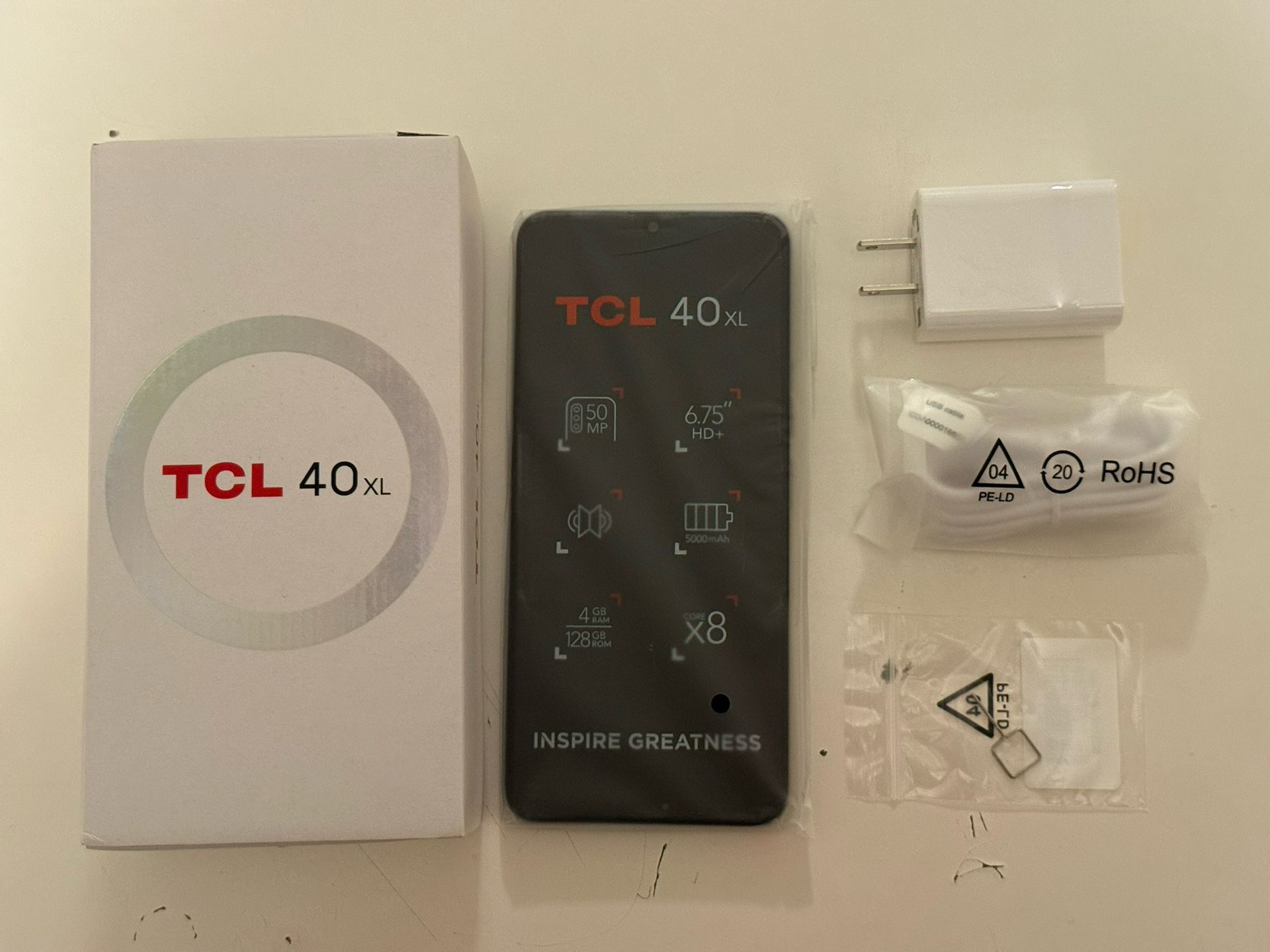 TCL 40XL |2023| Unlocked Cell Phone 4GB + 128GB, 6.75" 90Hz Display, Smartphone Android 13, 50MP AI Camera Mobile Phone, 5000 mAh, 4G LTE, U.S. Versio
