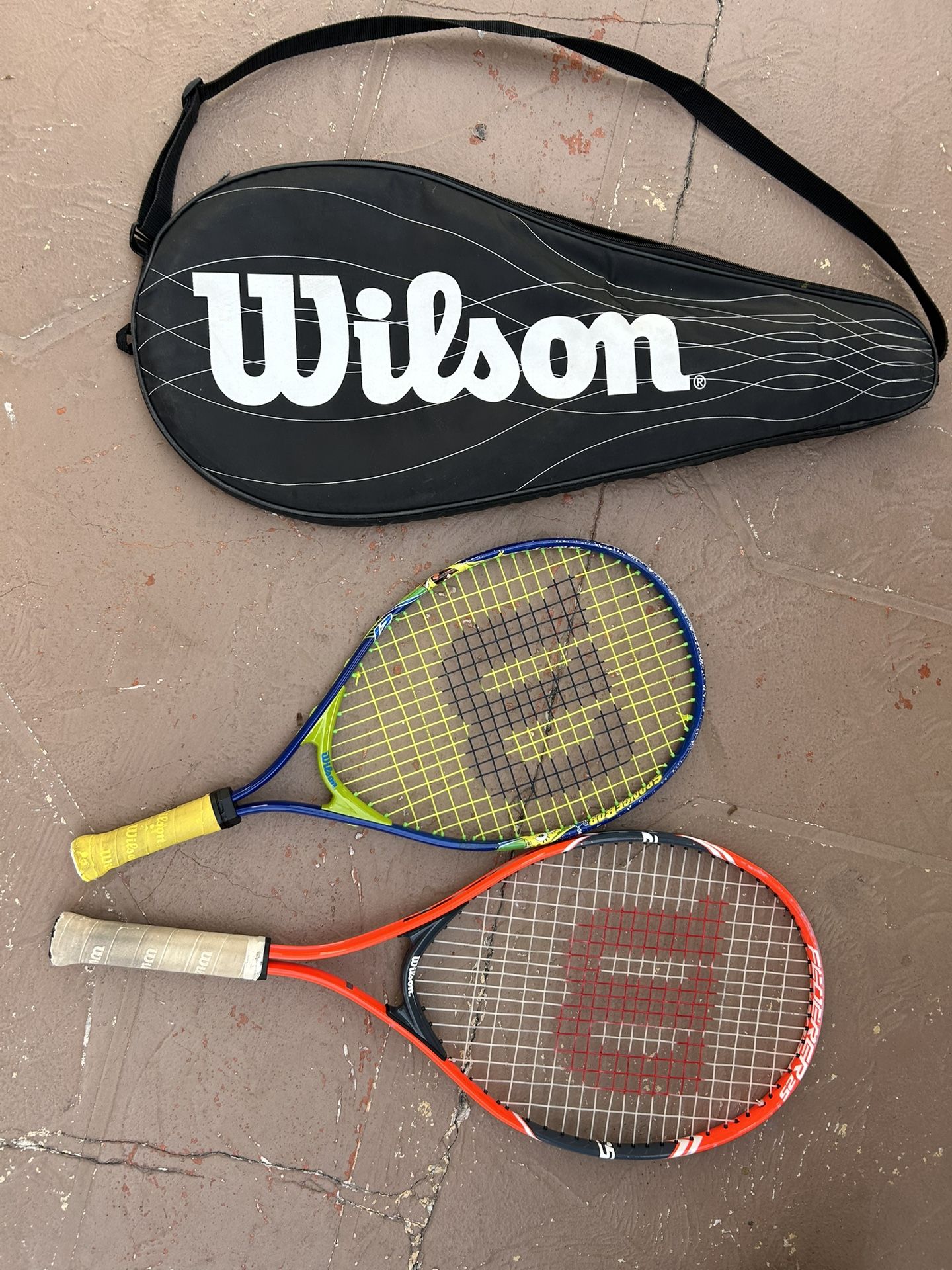 Tennis Rackets And Bag