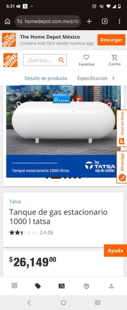 Mina de gas estacionaria 500 litros