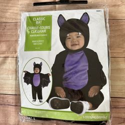 Classic Bat Baby Boy Costume Size 0-6 Months