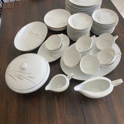 This is a set of Fine China of Japan dinnerware