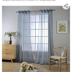 "Dusty Blue" Curtain Panels