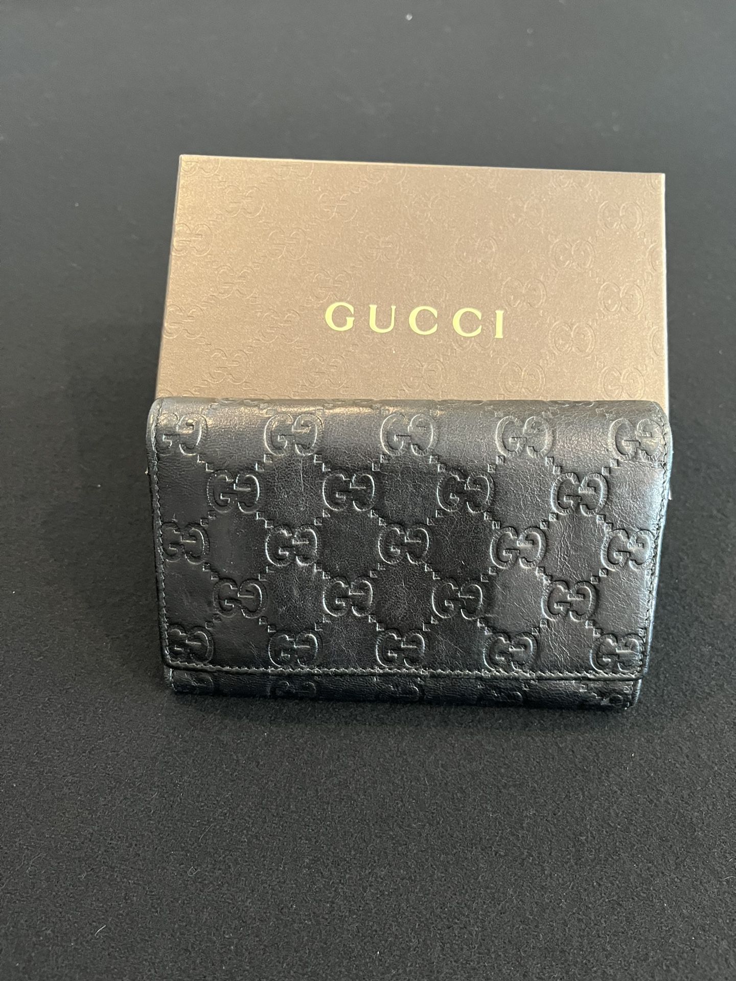 Gucci Black Leather Wallet 