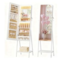 Stand Up Full Length LED Jewelry Mirror - NEW