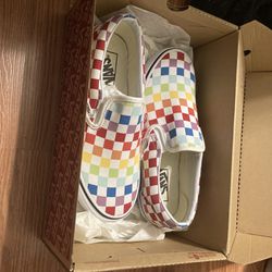 Vans Classic Slip-On Checkerboard Pride Shoes