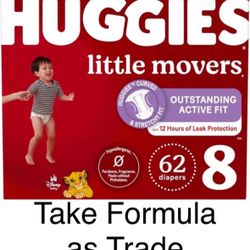 Huggies Size 8 Little Moves Diapers Pañales 