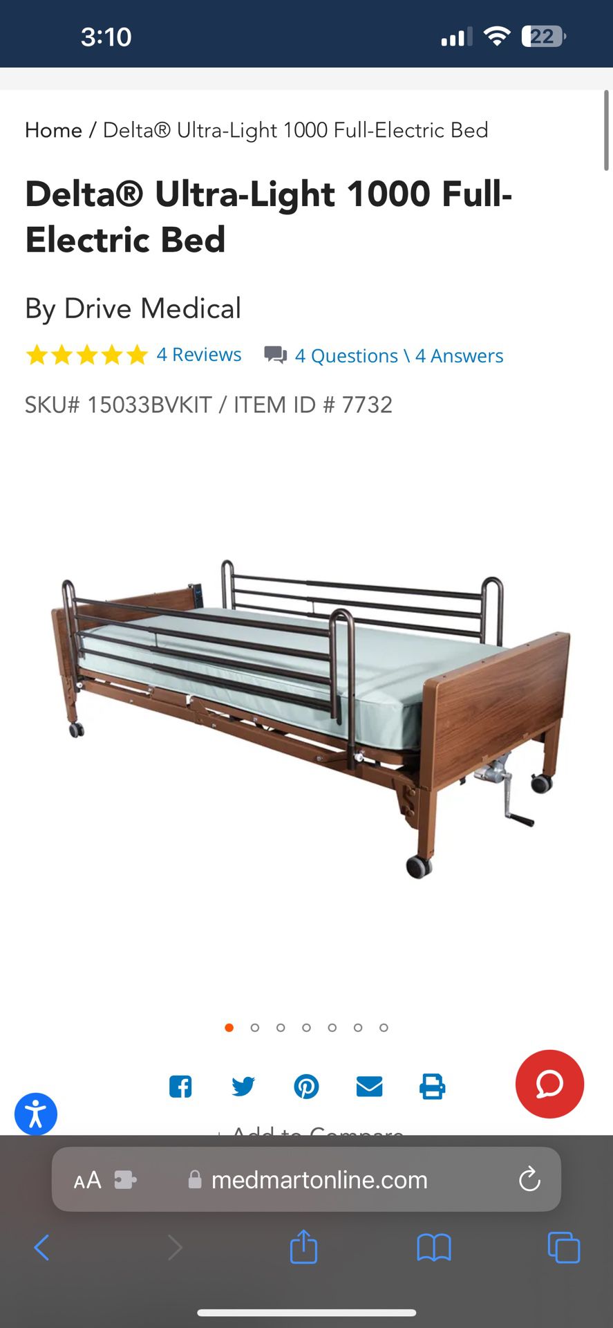  Twin Drive Electrical Bed 