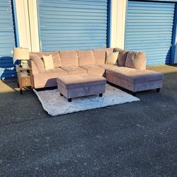 Sectional Sofa + Ottoman + Storage FREE DELIVERY