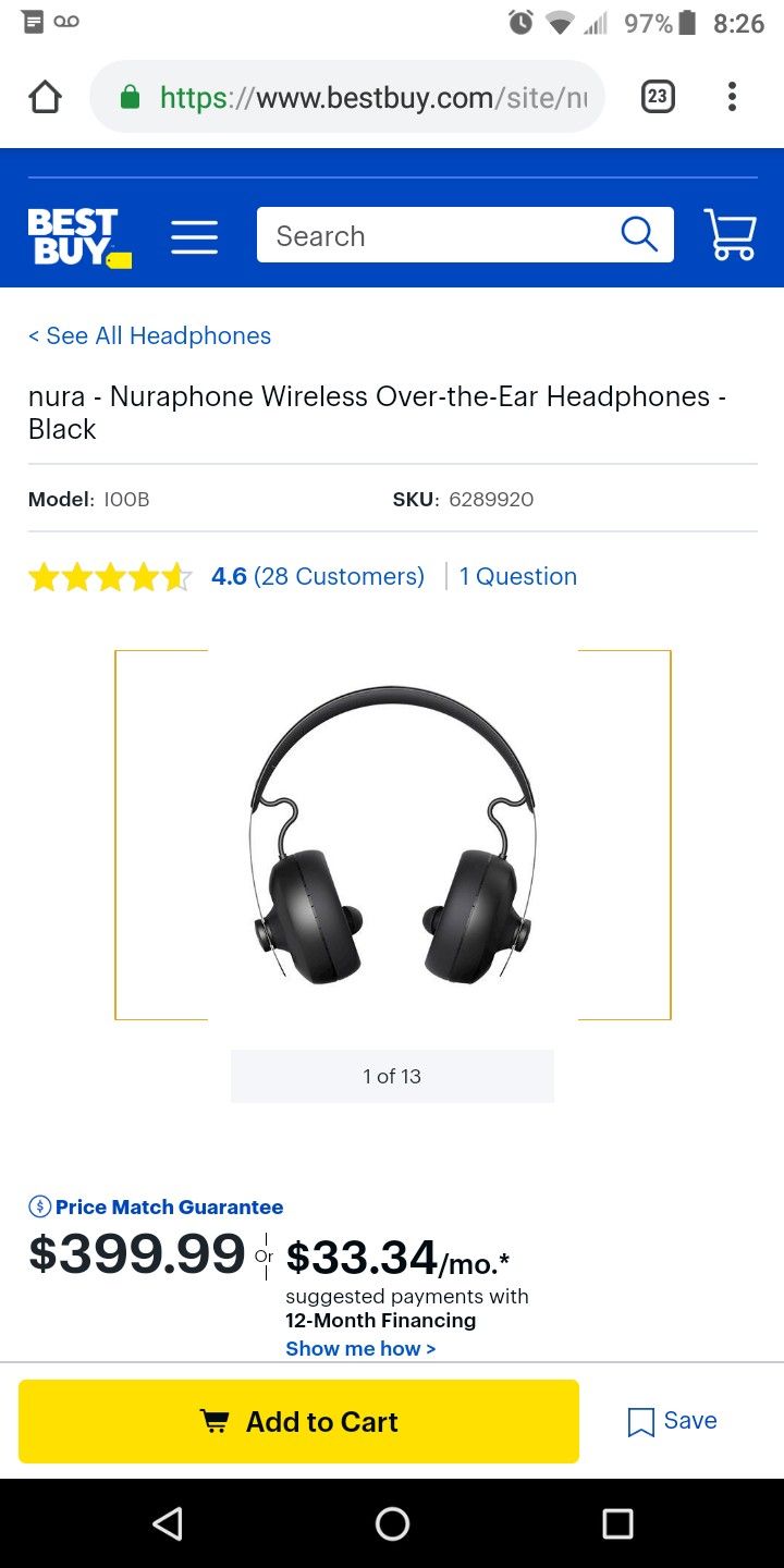 NuraPhones Headphones. FREE Samsung Tablet included