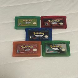 GBA Pokémon Games Bundle (5) – Tested & Working