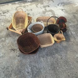 assortment of baskets 