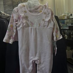 Little Begging Jumpsuit, Bodysuit &Headband, 3-6 Months /3 Pc Set
