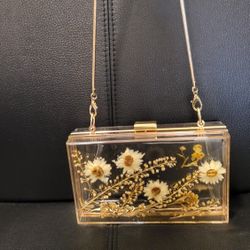 Dry Flower Art Hand Bag. Brand New