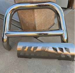 ARIES 3" Polished Stainless Bull Bar, Select Chevy Silverado, GMC Sierra 2500, 3500 HD Brush Guard