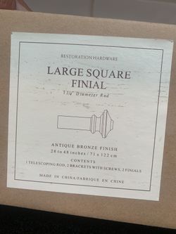 RH Curtain Rod and Finial Set (New In Box)