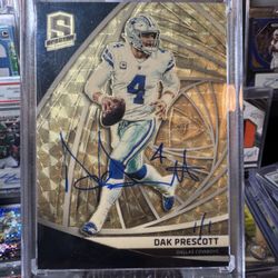 Dak Prescott Gold Vinyl 1/1 Auto Spectra