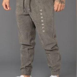 YoungLa Grey Corduroy Joggers