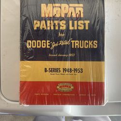 Mopar B Series  Truck Parts List Manuel
