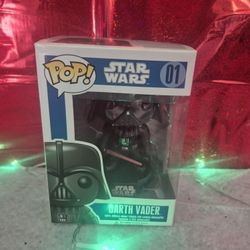 Funko Pop!Star Wars-Darth Vader #01 BLUE BOX LARGE PRINT 1st Edition