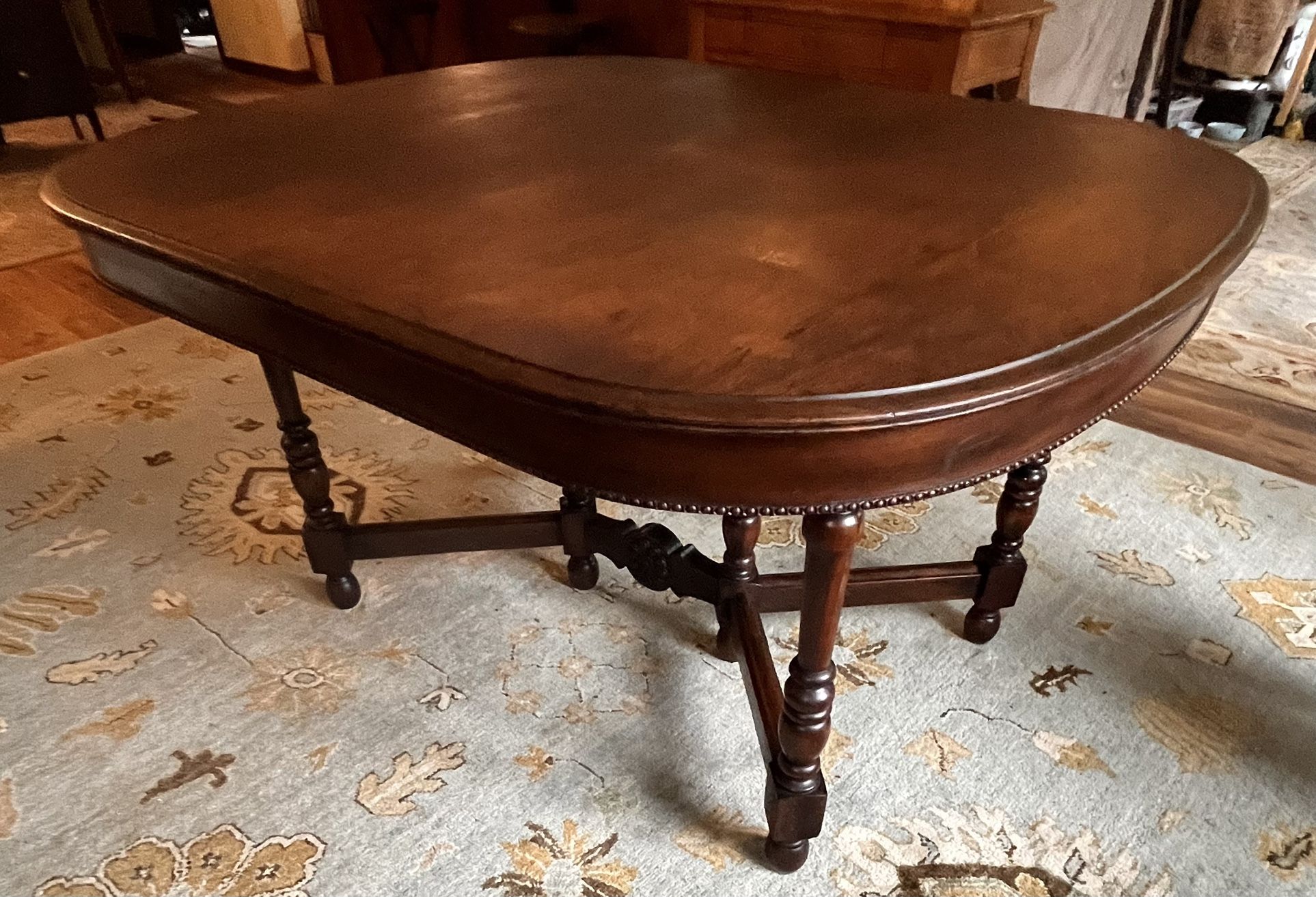 Antique Ornate Dining Table w/2 Leaves by Long Furniture Co
