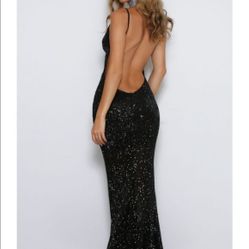 Abyss By Abby Black Aerial Sequin Dress