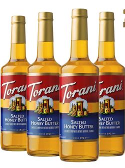 BRAND NEW - Torani Coffee Syrup, Salted Honey Butter, 4-Pack