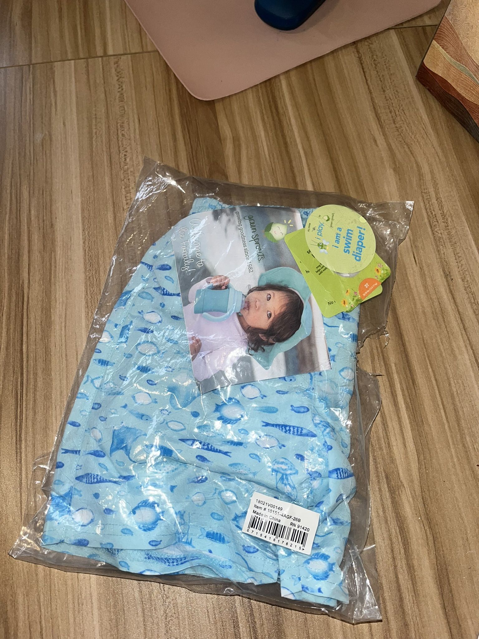 3T Toddler Swim Shorts Trunks Built In Diaper