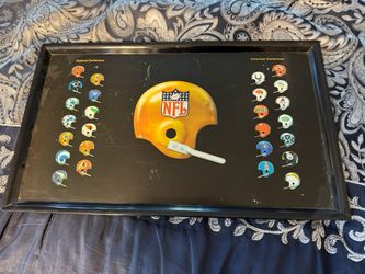 Vintage 1971 NFL helmets Serving Tray