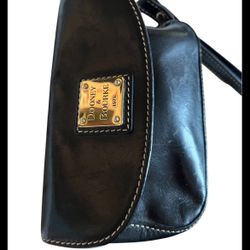 DB Wristlet Black Leather With Paisley Lining 
