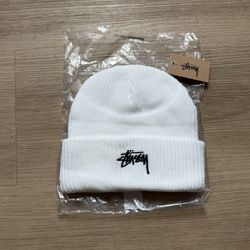 White Stussy Beanie 