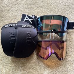 Anon M4 Cylindrical Snowboard Goggles + Bonus Lens + MFI Face Mask - Low Bridge Fit