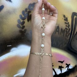 14k Fancy Pearl Bracelet 