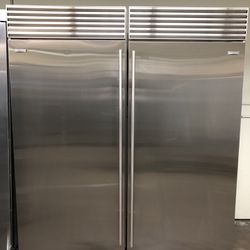Sub Zero 72”wide Built In Side By Side Refrigerator Columns 