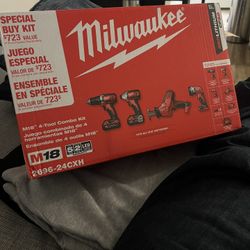 Milwaukee 4 Tool Combo Set. 