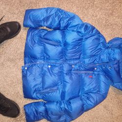 Dark Blue Polo Puffer Jacket 