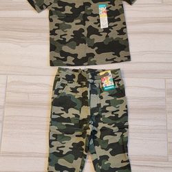 Camo Pants And T-shirt - 3t Toddler