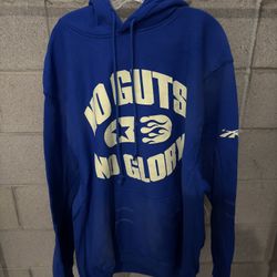 Hellstar hoodie no guts no glory blue 