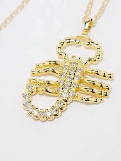 18k Gold Plated & Cubic Zircon Escorpion King for Men